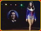 Lynda at the London-based contest of "Miss World".
