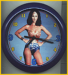 1.Wall Clock. Source Unknown. Lynda Carter as Wonder Woman from "The New Adventures of Wonder Woman".