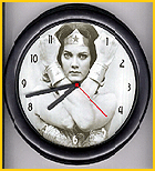 2.Wall Clock. Source Unknown. Lynda Carter as Wonder Woman from "The New Original Wonder Woman".