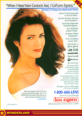 ADVERTISEMENTS -  1992 by Lens Express, Inc.