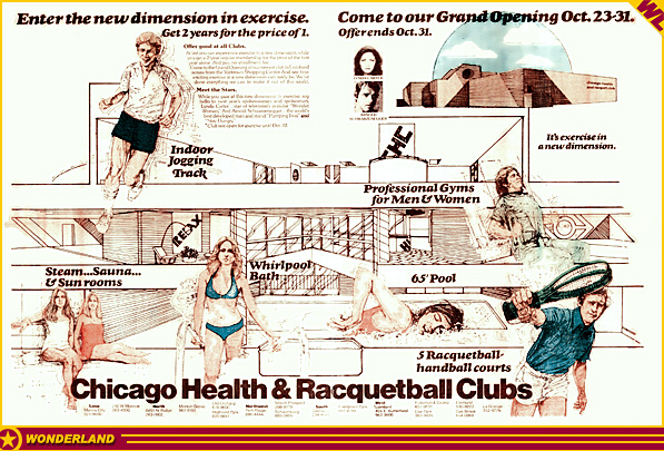 ADVERTISEMENTS -  1977 by Chicago Health & Racquetball Clubs.