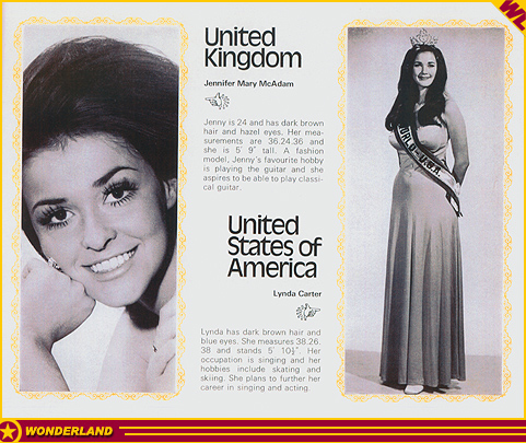 ADVERTISEMENTS -  1972 by Miss World Contest.