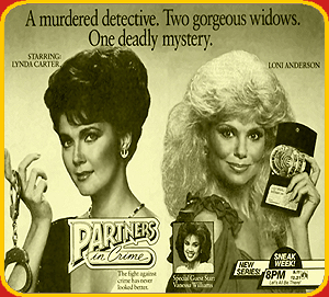 Ad for one the "Celebrity" episode of "Partners In Crime".